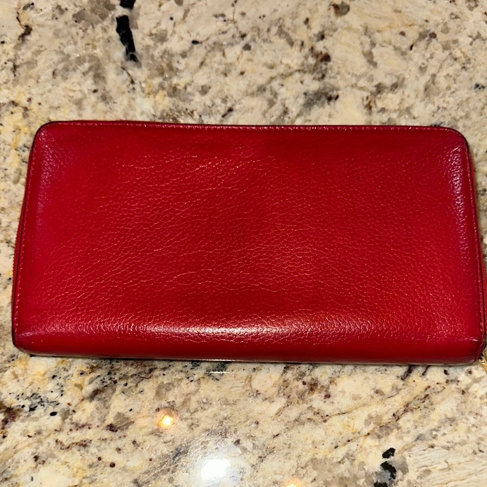 Celine Red Leather Wallet - Picture 1 of 10
